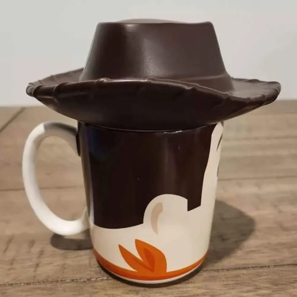 VINTAGE 1994 90s HALLMARK DISNEY PIXAR TOY STORY WOODY MUG WITH COWBOY HAT COVER